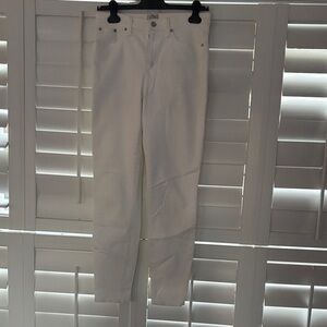 J. Crew White High-Rise Straight Jeans